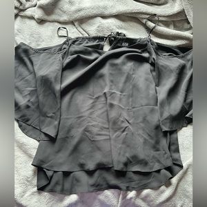 Black off the shoulder flowy top